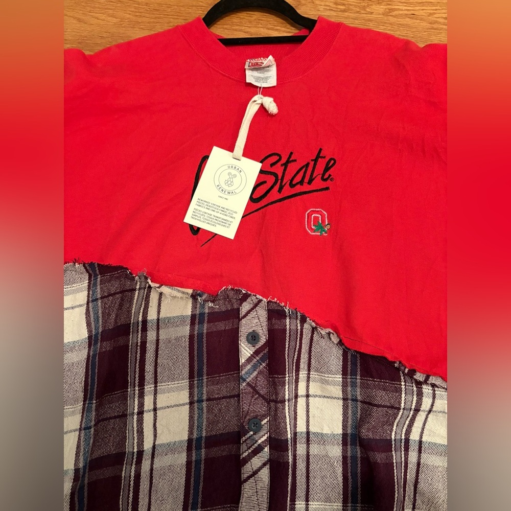 Urban Renewal Ohio State Sweatshirt -Flannel Shirt NWT